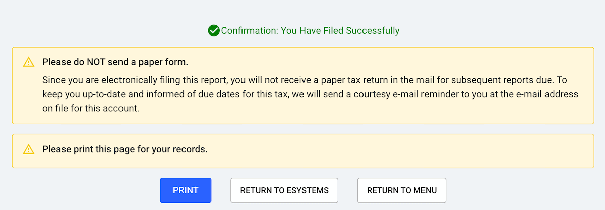 Texas LLC Public Information Report Confirmation