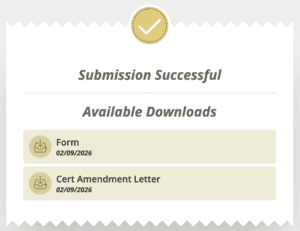 The Montana LLC Annual Report confirmation message allows you to download a copy of the form and your confirmation letter.